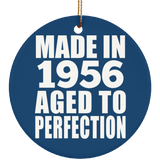 68th Birthday Made In 1956 Aged to Perfection - Circle Ornament