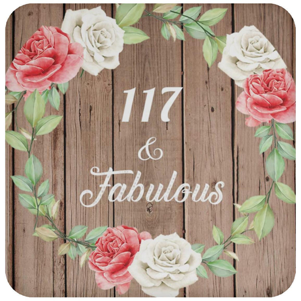 117th Birthday 117 & Fabulous - Drink Coaster B