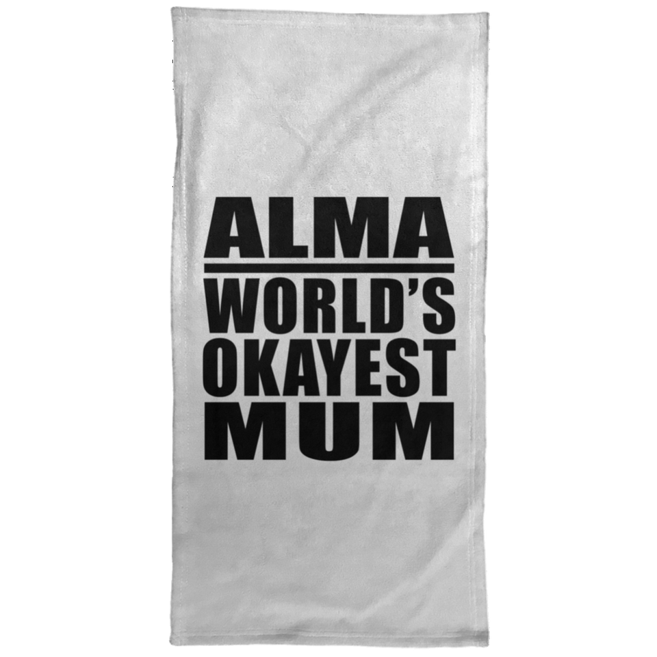 Alma World's Okayest Mum - Hand Towel