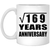 13th Anniversary Square Root of 169 Years Anniversary - 11oz Coffee Mug