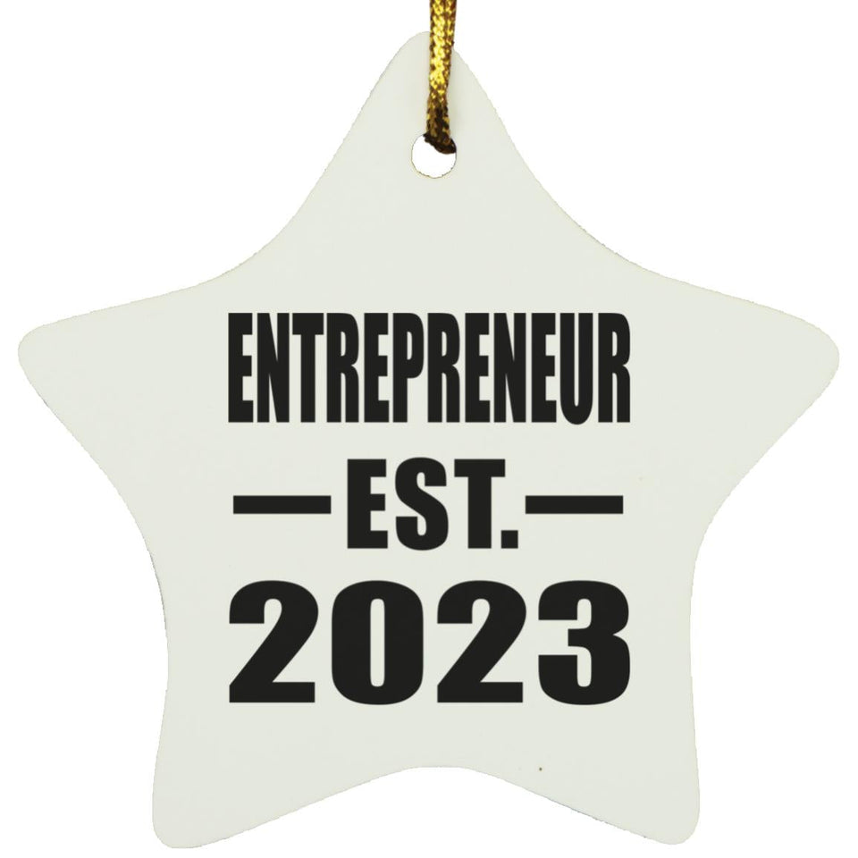 Entrepreneur Established EST. 2023 - Star Ornament