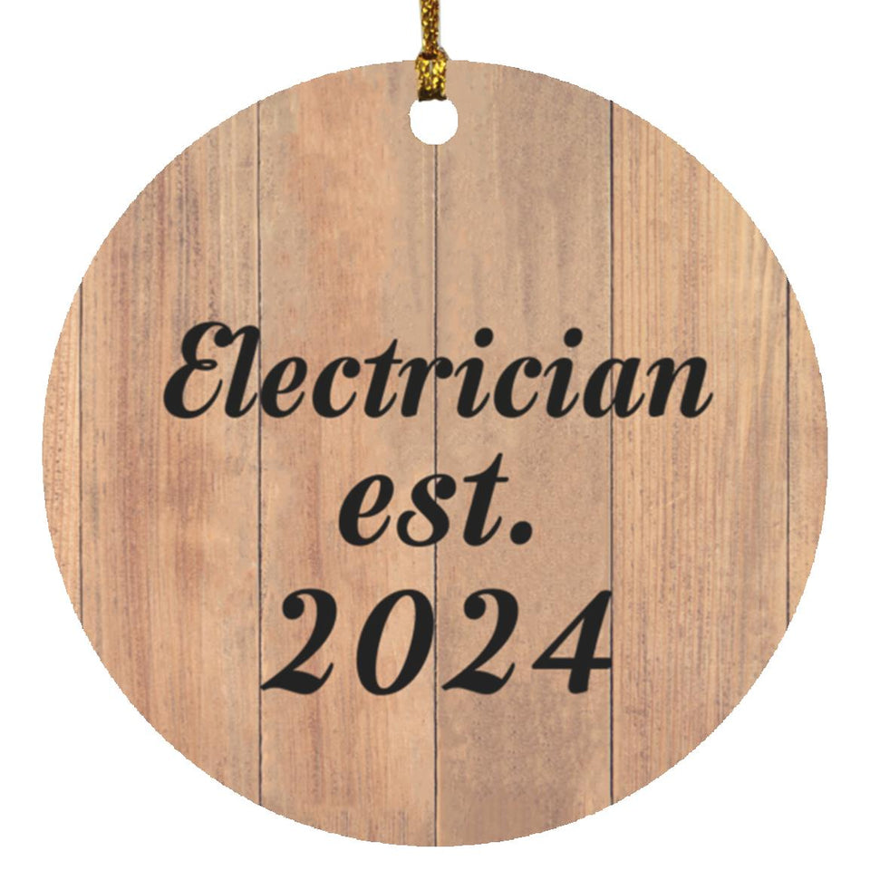 Electrician Established Est. 2024 - Circle Ornament C
