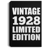 96th Birthday Vintage 1928 Limited Edition - Canvas Portrait