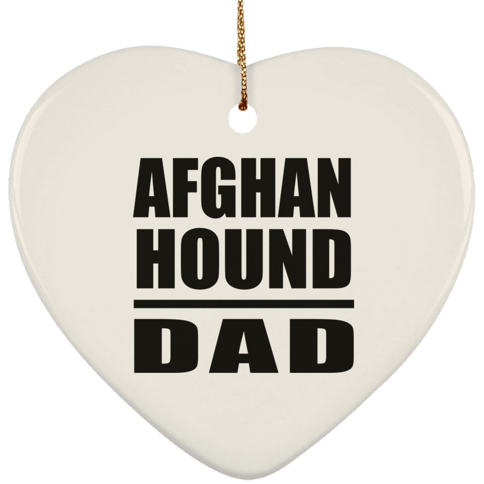 Afghan Hound Dad - Heart Ornament