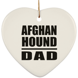 Afghan Hound Dad - Heart Ornament
