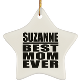 Suzanne Best Mom Ever - Star Ornament