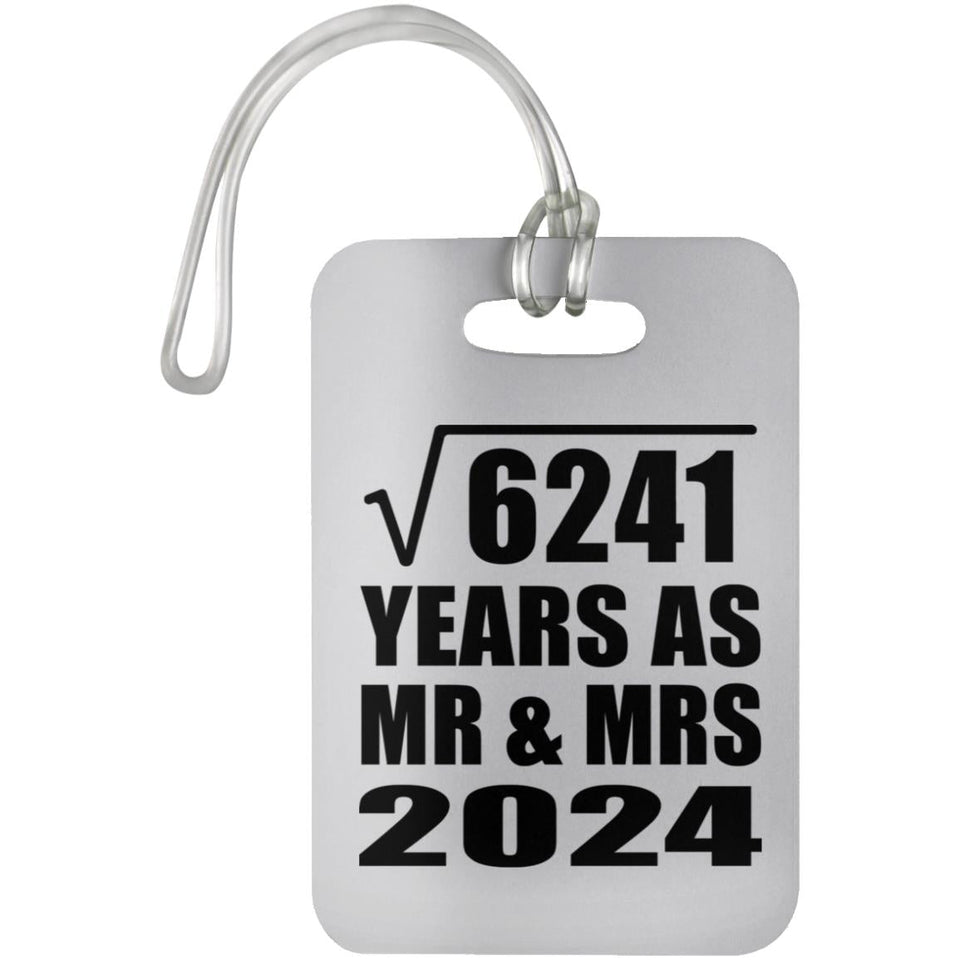79th Anniversary Square Root of 6241 Years As Mr & Mrs 2024 - Luggage Bag Tag