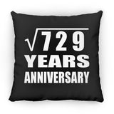 27th Anniversary Square Root of 729 Years Anniversary - Throw Pillow Black