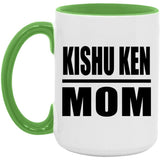 Kishu Ken Mom - 15oz Accent Mug Green