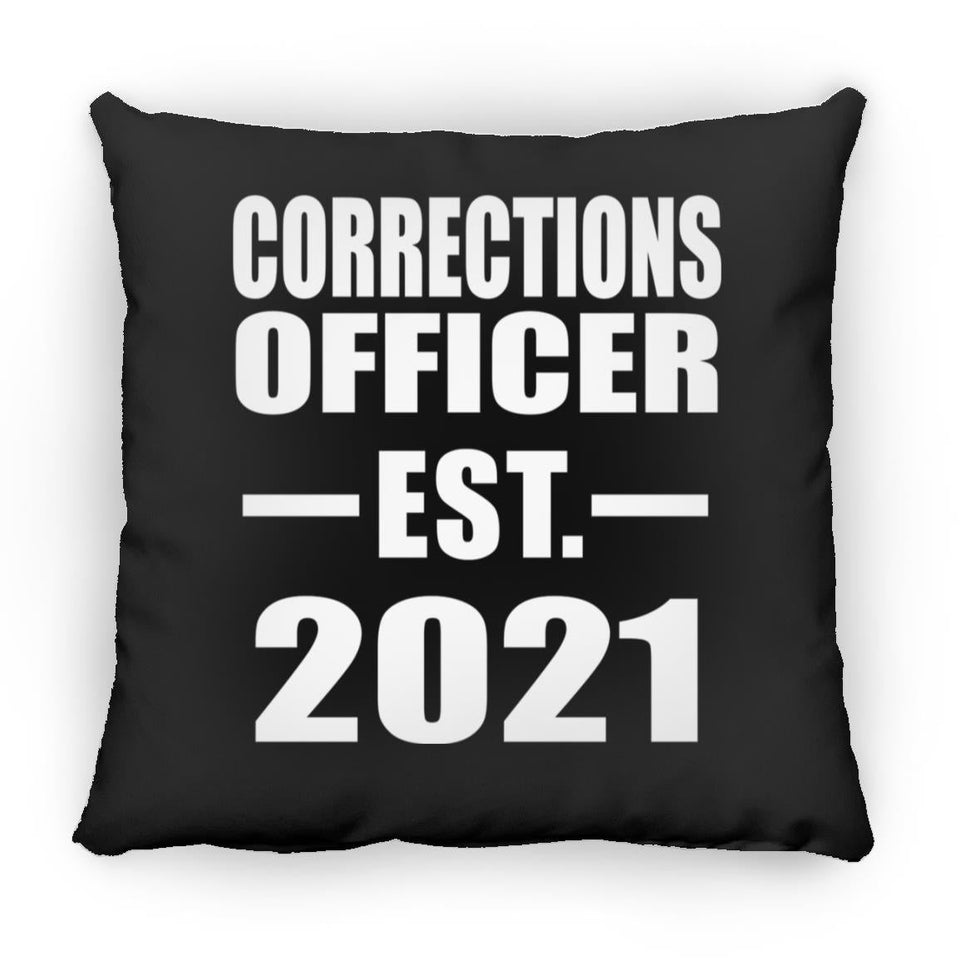 Corrections Officer Established EST. 2021 - Throw Pillow Black