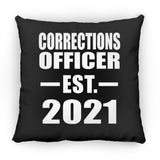 Corrections Officer Established EST. 2021 - Throw Pillow Black