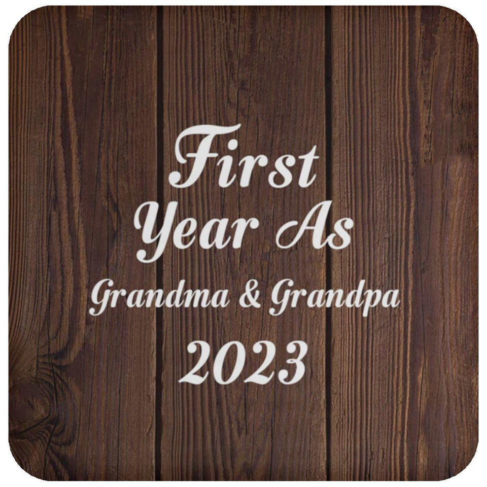 First Year As Grandma & Grandpa 2023 - Drink Coaster D