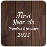 First Year As Grandma & Grandpa 2023 - Drink Coaster D