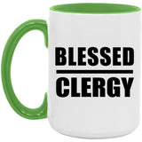 Blessed Clergy - 15oz Accent Mug Green