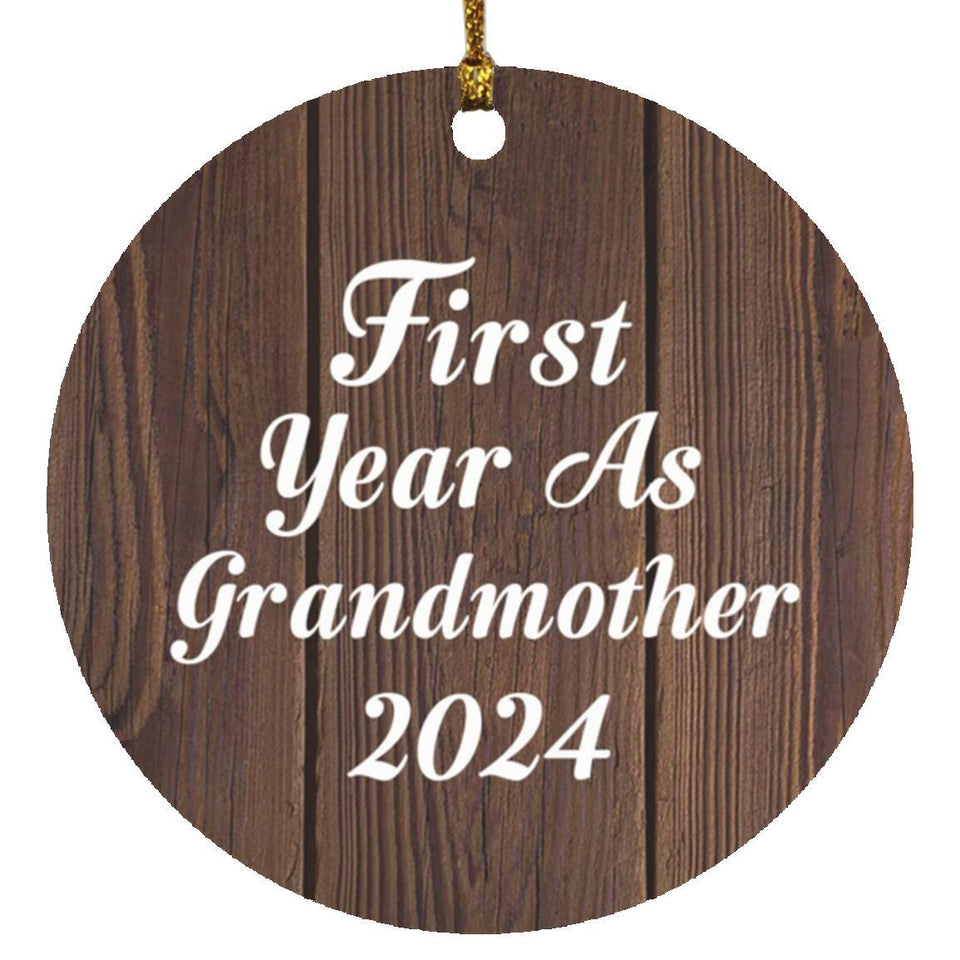 First Year As Grandmother 2024 - Circle Ornament D