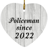 Policeman Since 2022 - Heart Ornament F