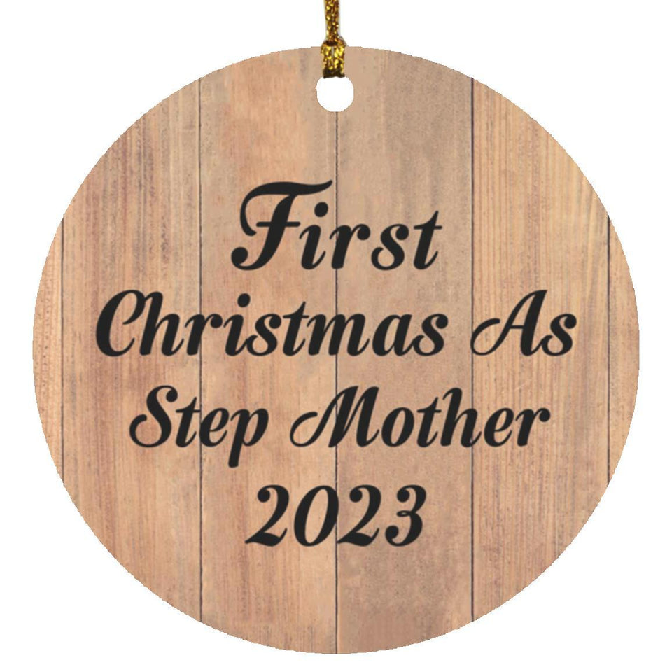 First Christmas As Step Mother 2023 - Circle Ornament C