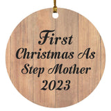First Christmas As Step Mother 2023 - Circle Ornament C