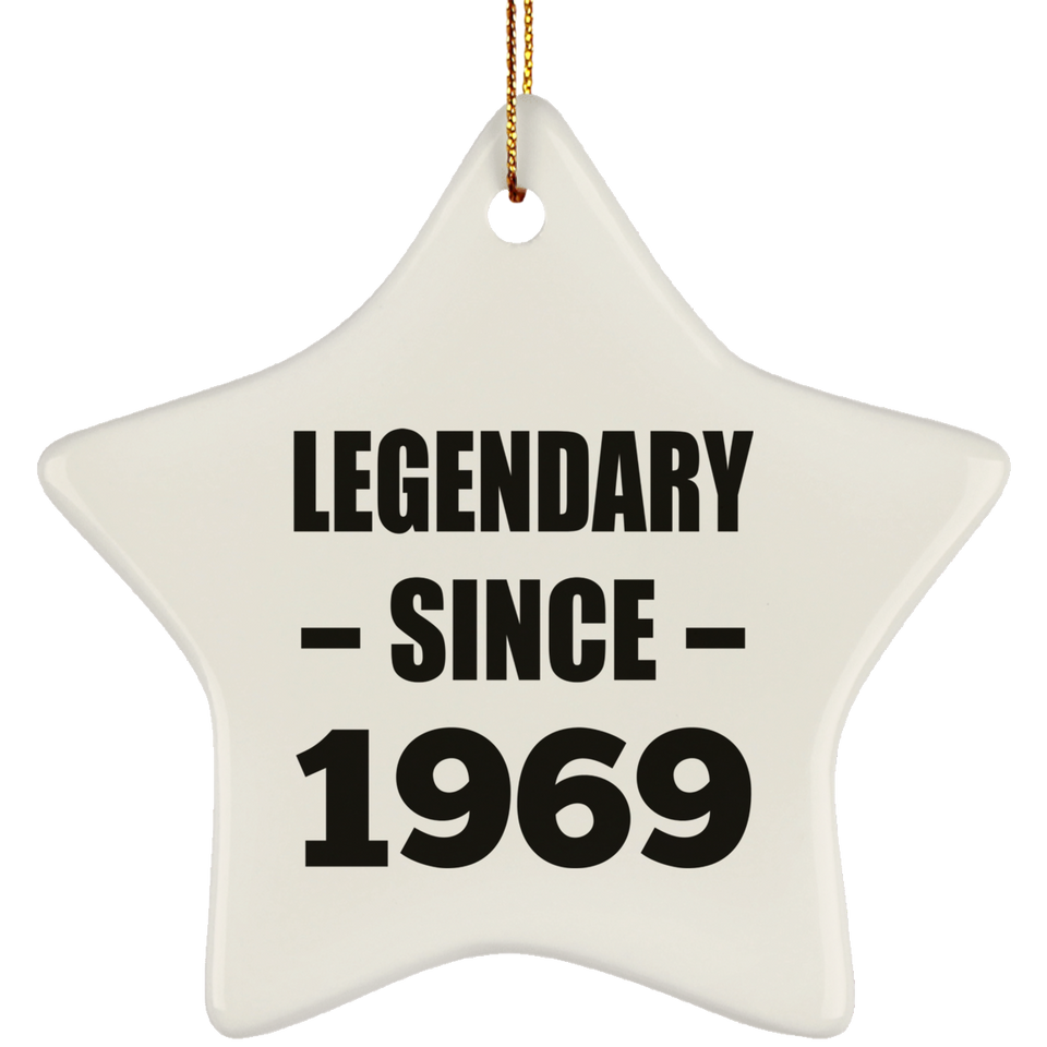 55th Birthday Legendary Since 1969 - Star Ornament