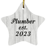 Plumber Established Est. 2023 - Star Ornament F