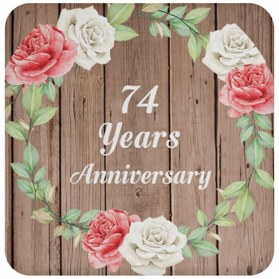 74th Anniversary 74 Years Anniversary - Drink Coaster B