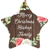 Merry Christmas Bishop Family - Star Ornament A