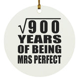 30th Anniversary Square Root of 900 Years of Mrs Perfect - Circle Ornament