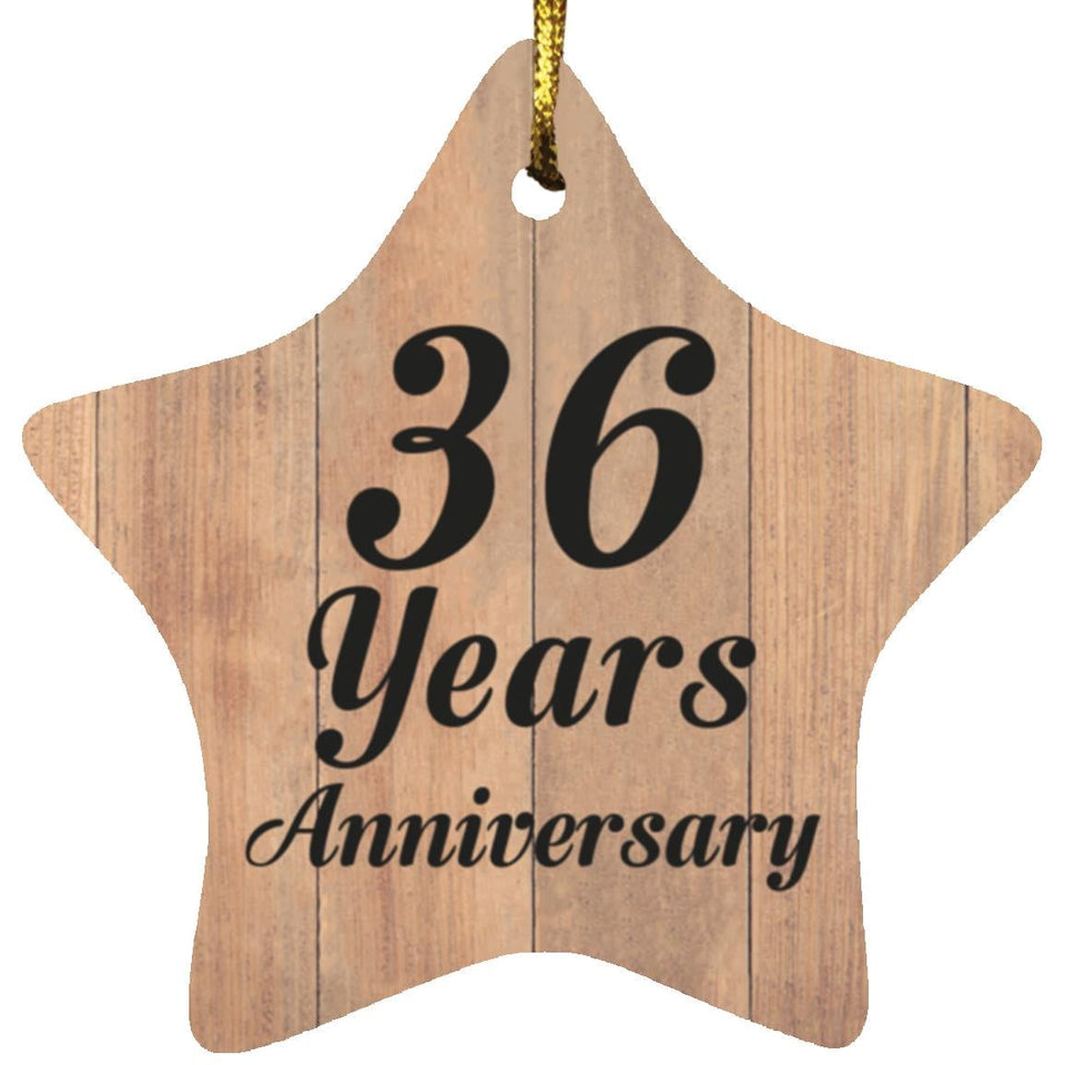 36th Anniversary 36 Years Anniversary - Star Ornament C