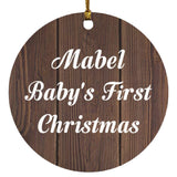 Mabel Baby's First Christmas - Circle Ornament D