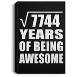 88th Birthday Square Root of 7744 Years of Being Awesome - Canvas Portrait