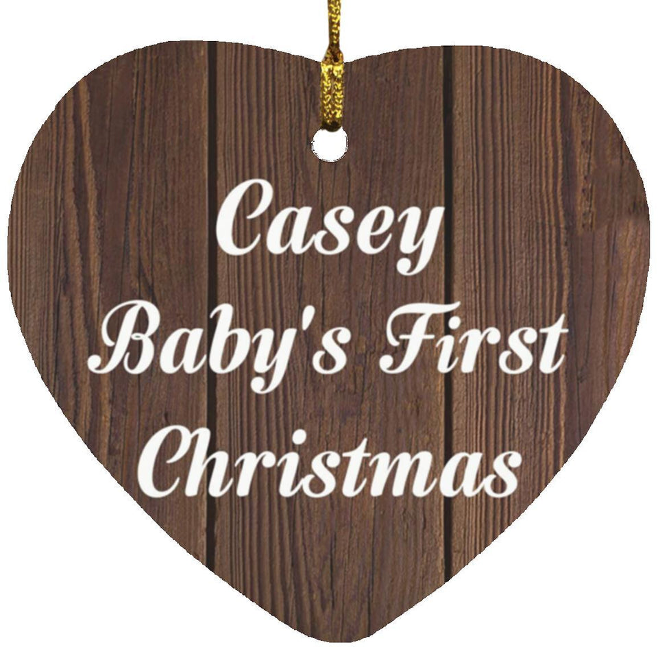 Casey Baby's First Christmas - Heart Ornament D