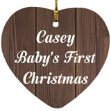 Casey Baby's First Christmas - Heart Ornament D