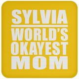 Sylvia World's Okayest Mom - Drink Coaster
