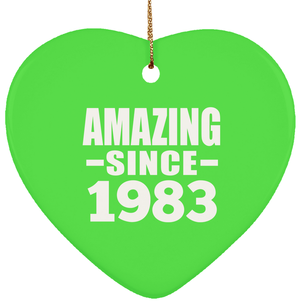 41st Birthday Amazing Since 1983 - Heart Ornament