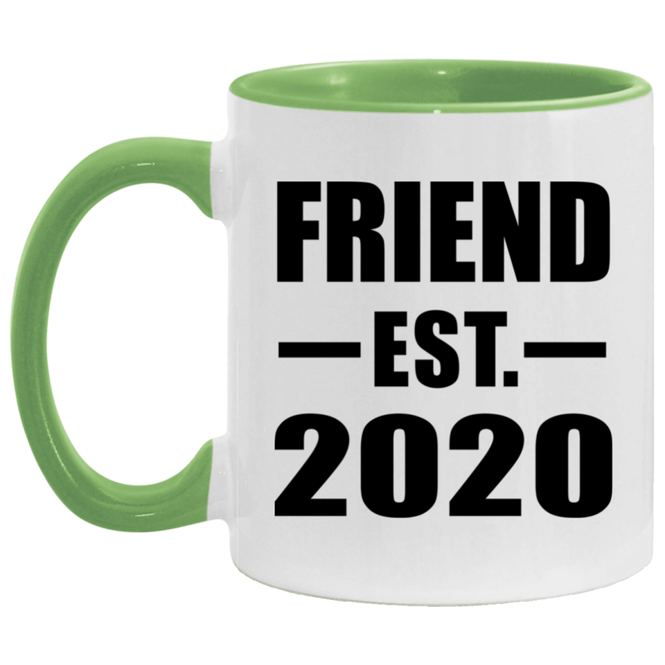 Friend Established EST. 2020 - 11oz Accent Mug Green