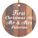 First Christmas As Mr & Mrs Patterson - Circle Ornament E