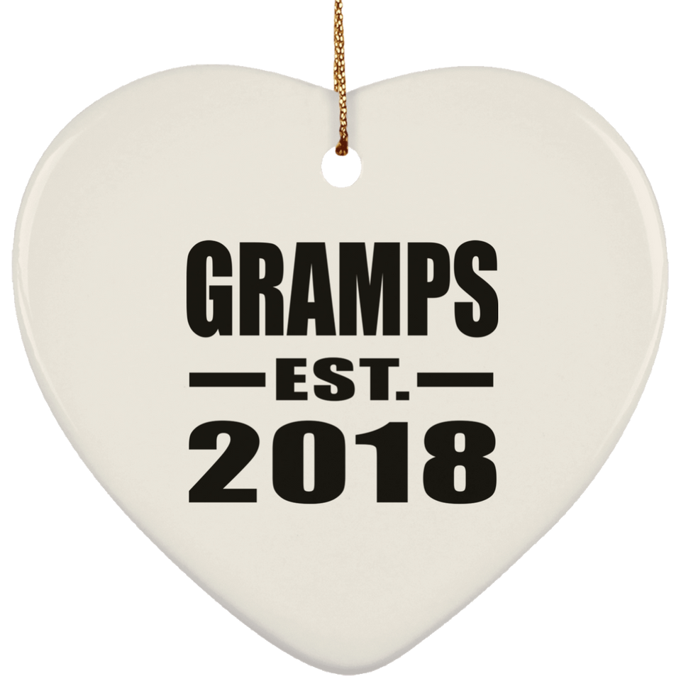 Gramps Established EST. 2018 - Heart Ornament
