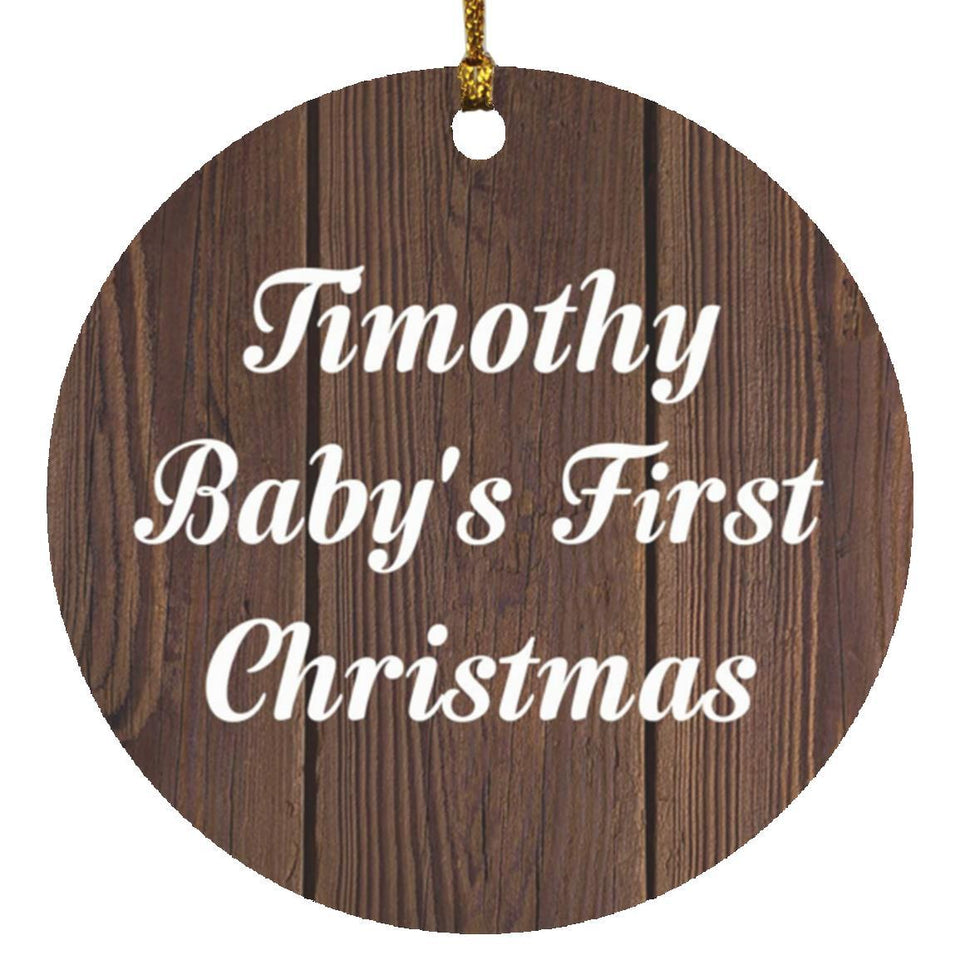 Timothy Baby's First Christmas - Circle Ornament D