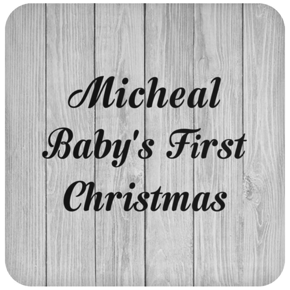 Micheal Baby's First Christmas - Drink Coaster F