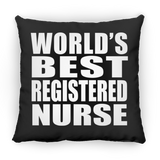 World's Best Registered Nurse - Throw Pillow Black
