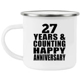 Happy 27th Anniversary 27 Years & Counting - 12oz Camping Mug