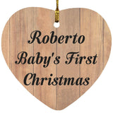 Roberto Baby's First Christmas - Heart Ornament C