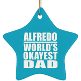 Alfredo World's Okayest Dad - Star Ornament