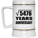 74th Anniversary Square Root of 5476 Years Anniversary - Beer Stein