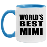 World's Best Mimi - 11oz Accent Mug Blue