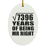 86th Anniversary Square Root of 7396 Years of Being Mr Right - Oval Ornament