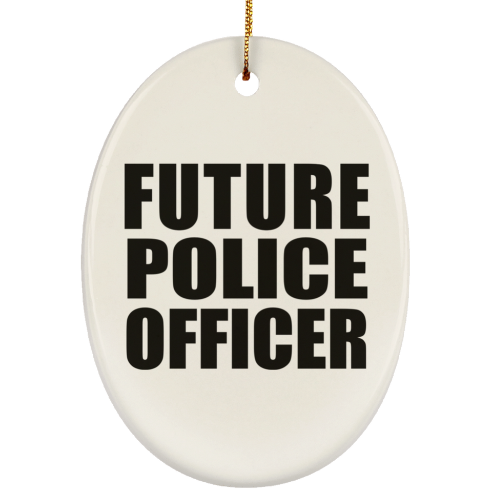 Future Police Officer - Oval Ornament