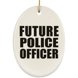 Future Police Officer - Oval Ornament