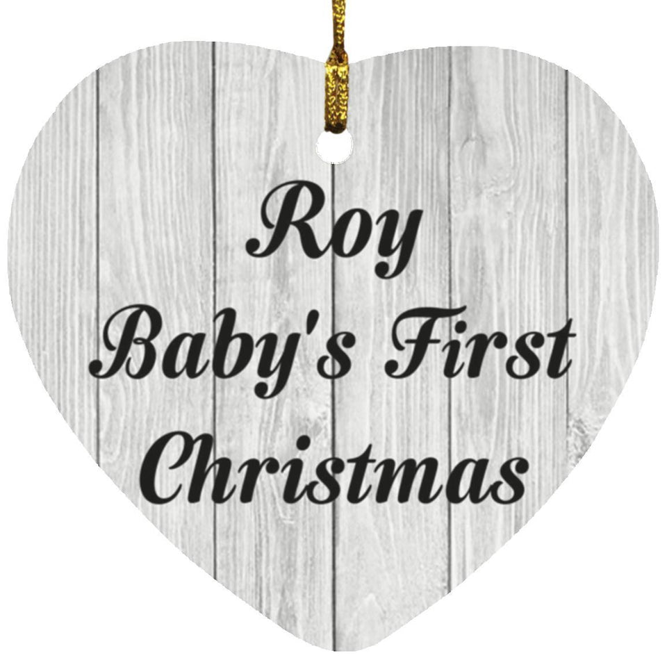 Roy Baby's First Christmas - Heart Ornament F