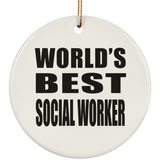 World's Best Social Worker - Circle Ornament